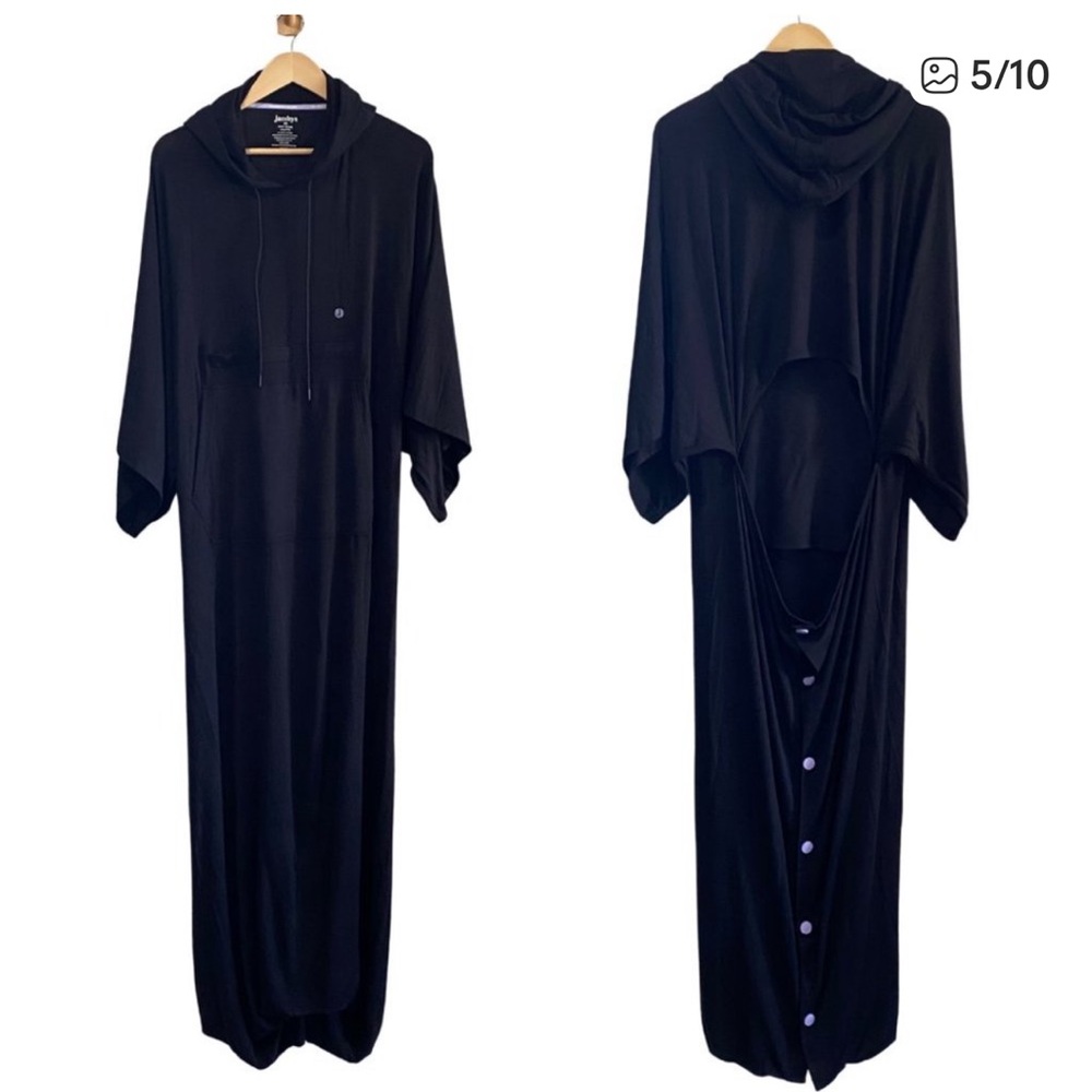 JAMBYS The Grim Sleeper Cozy Black Unisex Modal Cloak, One Size